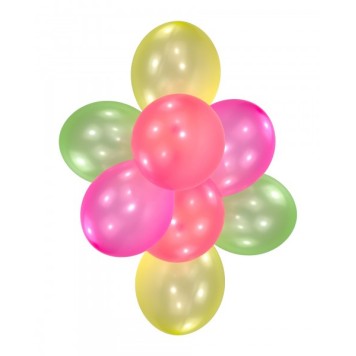 Colour Neon balloon, 8 pcs 10 inch (25.4cm)