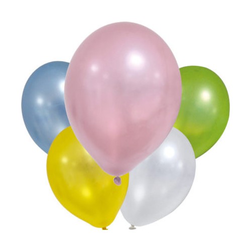 Colour Pastel Metallic Balloon, 8 pcs