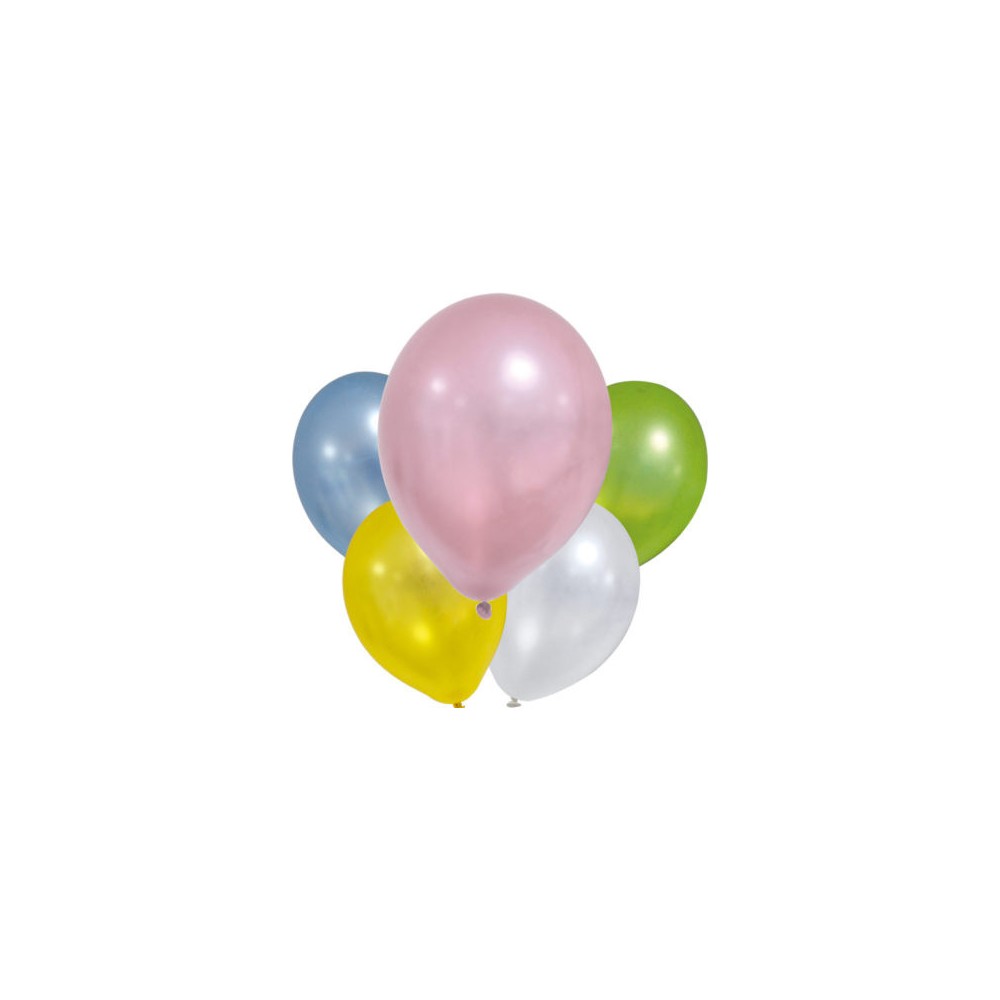 Colour Pastel Metallic Balloon, 8 pcs