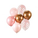 Colour Pink-Copper balloon set of 7 pcs 30cm (12 inch)