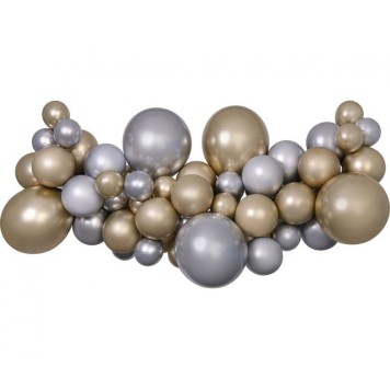Colour Silver-Gold balloon, garland balloon set 65 pcs