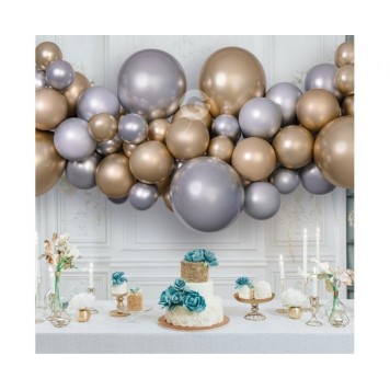 Colour Silver-Gold balloon, garland balloon set 65 pcs