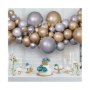 Colour Silver-Gold balloon, garland balloon set 65 pcs