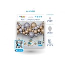 Colour Silver-Gold balloon, garland balloon set 65 pcs