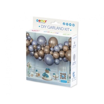 Colour Silver-Gold balloon, garland balloon set 65 pcs