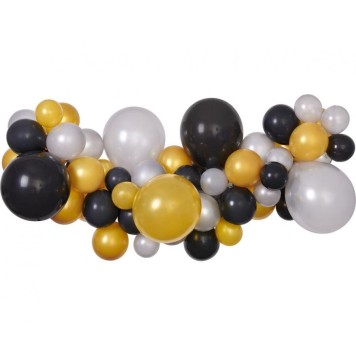 Baby Silver-Gold-Black Colorful balloon, balloon garland set 65 pcs
