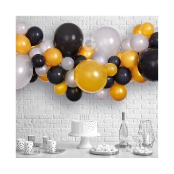 Baby Silver-Gold-Black Colorful balloon, balloon garland set 65 pcs
