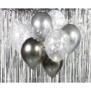 Colour Silver-Graphite balloon set, 7 pcs 12 inch (30cm)
