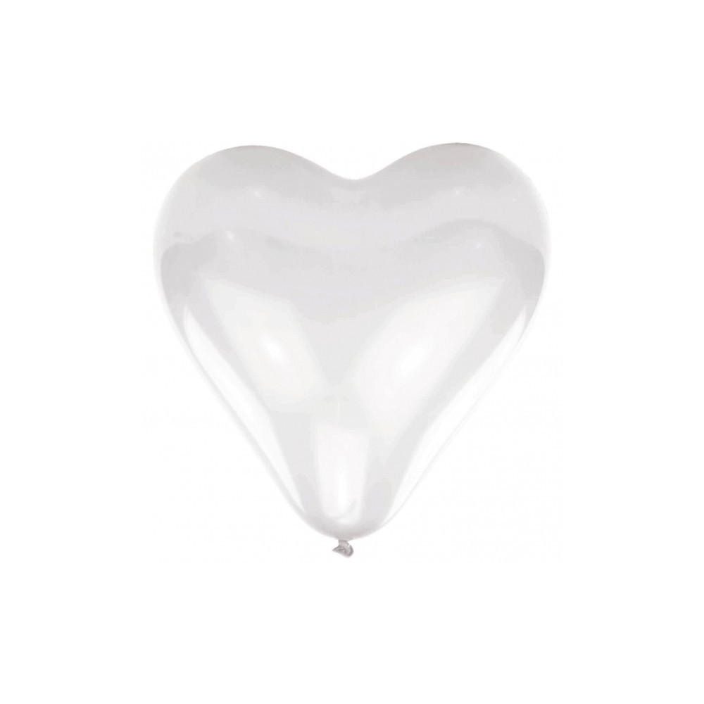 Heart White Colorful balloon, pack of 10, 16 inch (40.6cm)