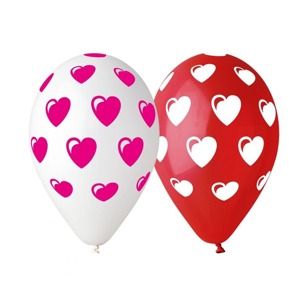 Love Heart Heart Balloon, 5 pcs 12 inch (30 cm)