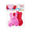 Love Smiling Hearts, Heart Balloon, 5 pcs 10 inch (25 cm)