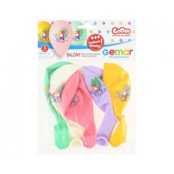 Toucan Toucan Aloha, balloon, 5 pcs 13 inch (33 cm)