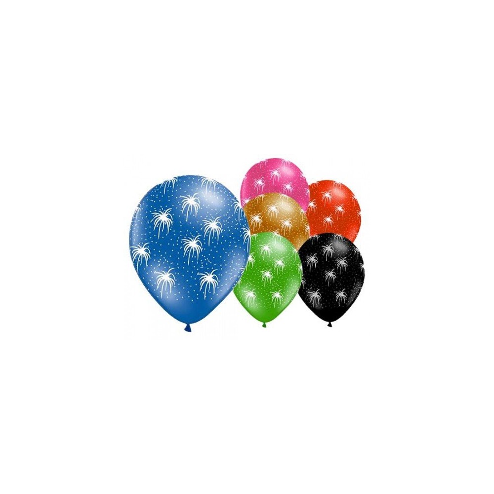 Party Fireworks Fireworks Balloon, 6 pcs 11 inch (27.5 cm)