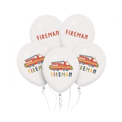Fireman Fireman balloon, 5 pcs 12 inch (30 cm)