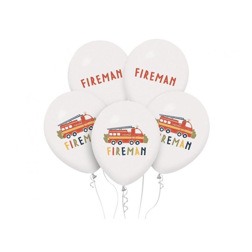 Fireman Fireman balloon, 5 pcs 12 inch (30 cm)