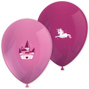 Unicorn Castle balloon, set of 6