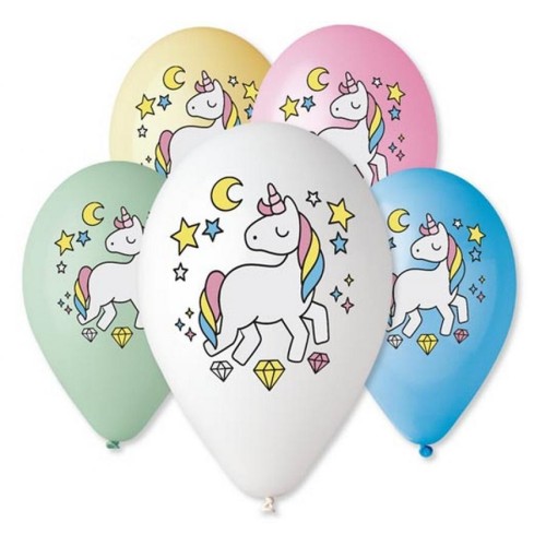 Unicorn Unicorn Magic Night, balloon, 5 pcs 12 inch (30cm)