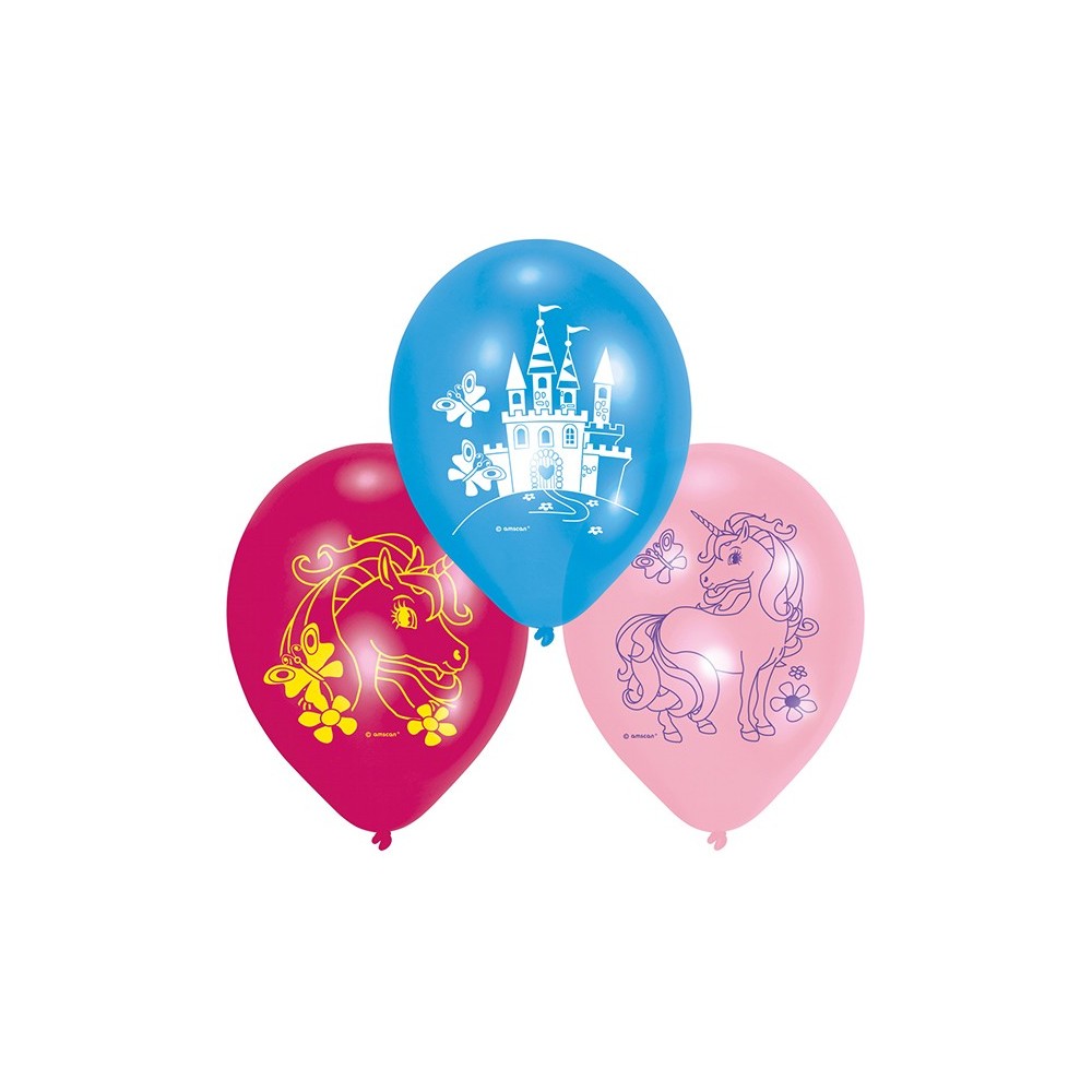 Unicorn Pink balloon, 6 pcs 9 inch (22.8 cm)