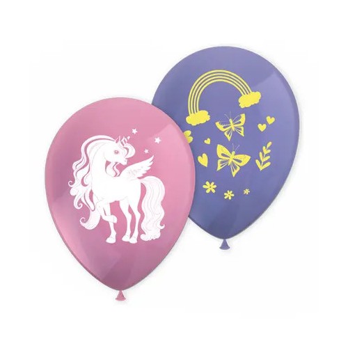 Unicorn Rainbow Colors balloon, 8-pack