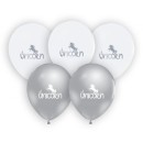 Unicorn Silver balloon, 5 pcs 12 inch (30cm)