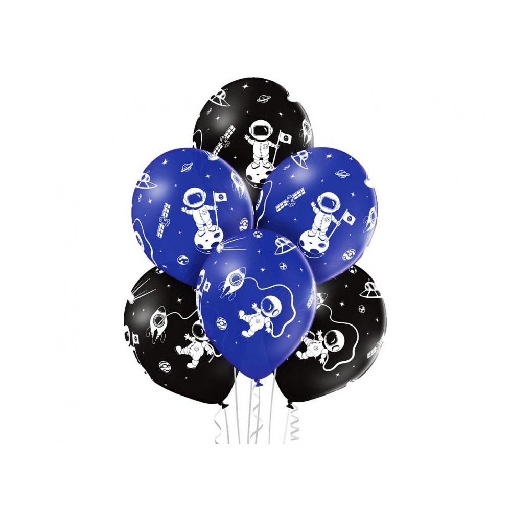 Astronaut Planet balloon, 6 pcs 12 inch (30cm)