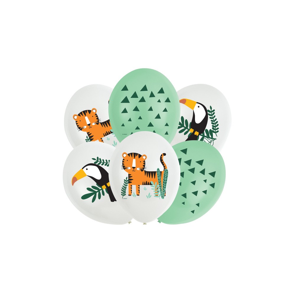 Animals Get Wild Wild Balloon, 6 pcs 11 inch (27.5 cm)