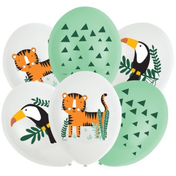 Animals Get Wild Wild Balloon, 6 pcs 11 inch (27.5 cm)