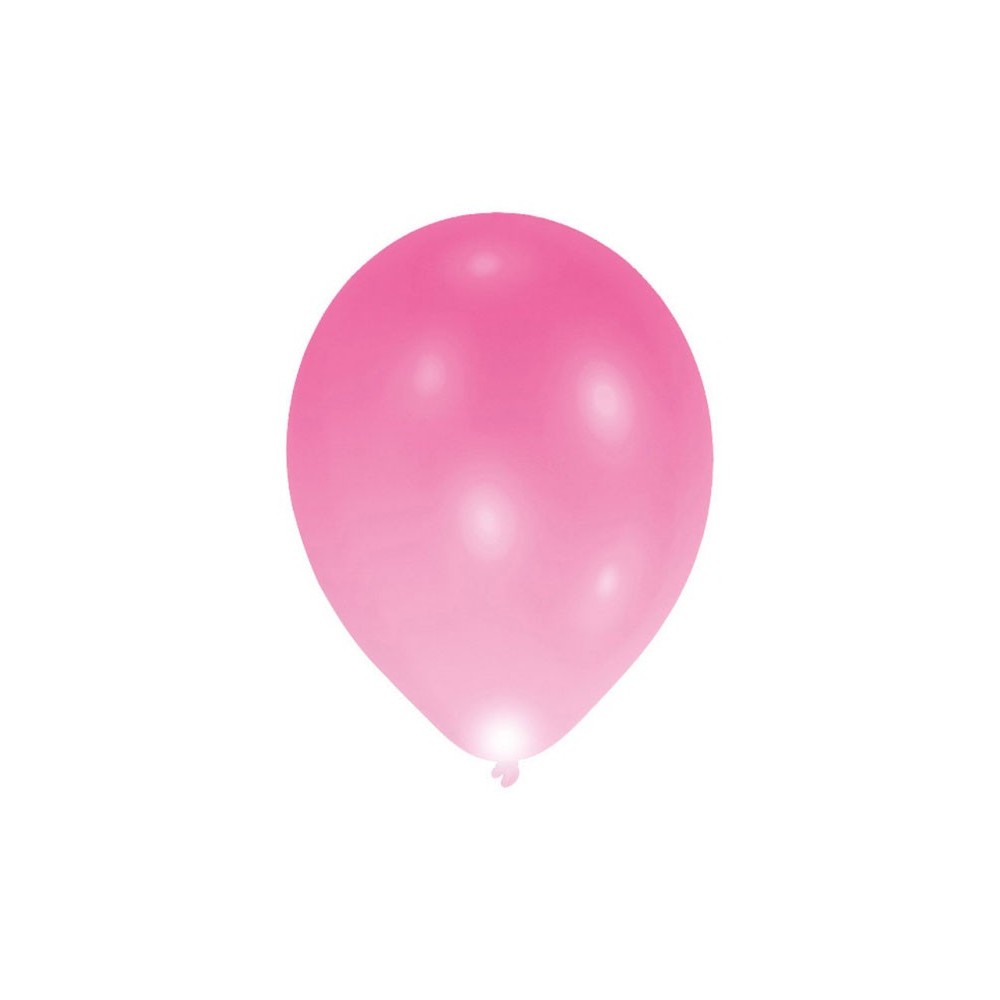 Colour Pink Illuminating LED balloon, 5 pcs 11 inch (27.5 cm)