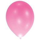 Colour Pink Illuminating LED balloon, 5 pcs 11 inch (27.5 cm)