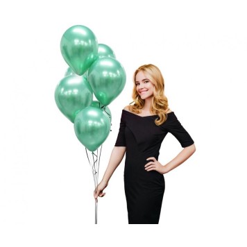 Colour Platinum Green, Green Balloon, 7 pcs 12 inch (30 cm)