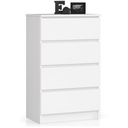 KOMODA K 60 cm 4 SZUFLADY BIAŁA