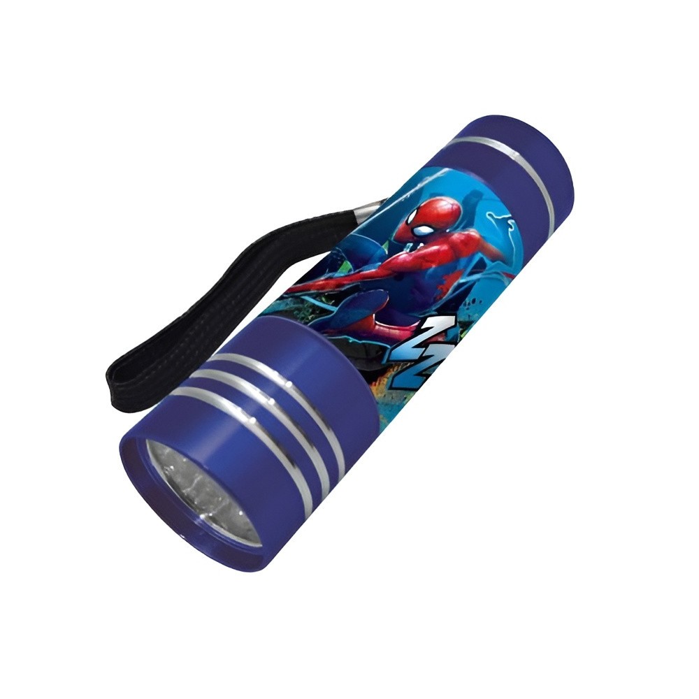Spiderman Blue LED Flashlight