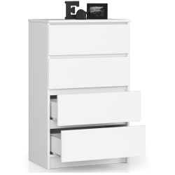 KOMODA K 60 cm 4 SZUFLADY BIAŁA
