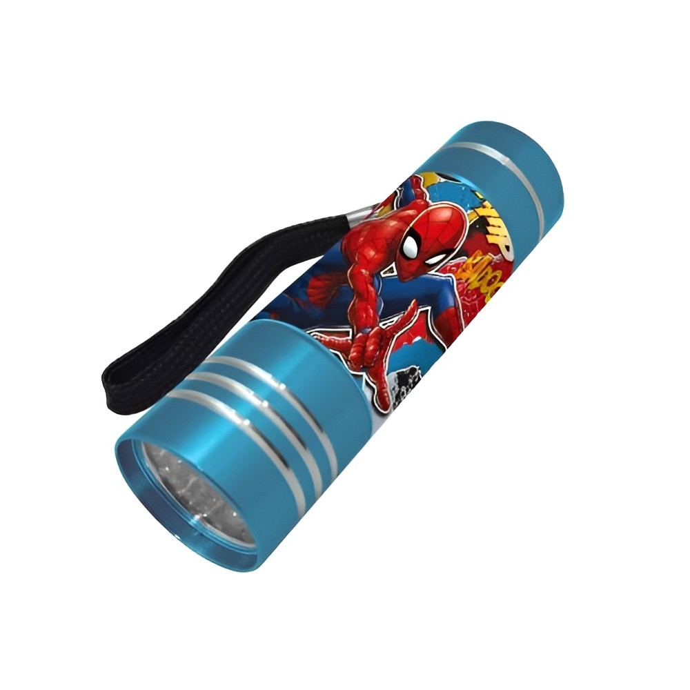 Spiderman Light Blue LED Flashlight