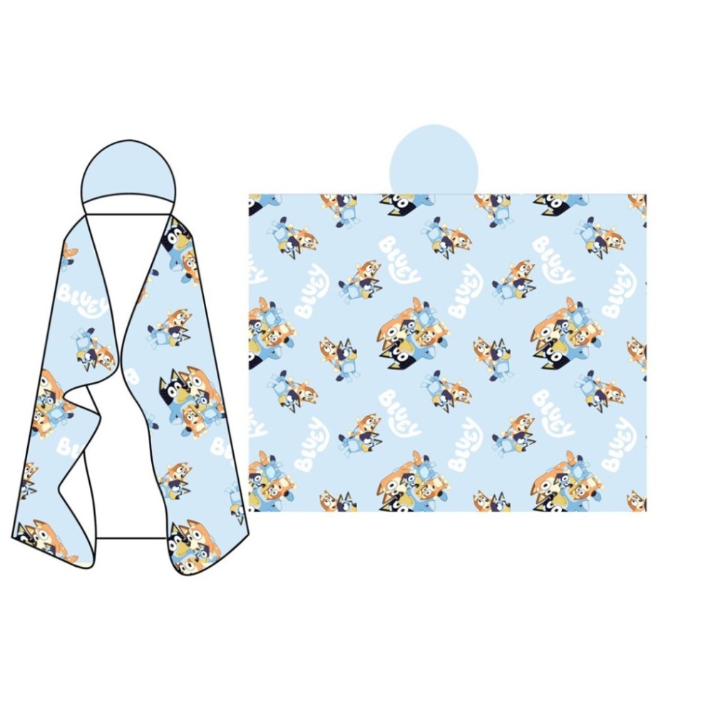 Bluey hooded blanket 120x150cm