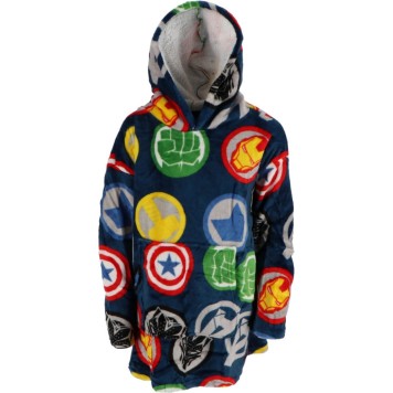 Avengers Courageous pull-on plush polar blanket, poncho 7-14 years