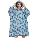 Disney Lilo and Stitch Blue adult pullover polar fleece blanket, poncho