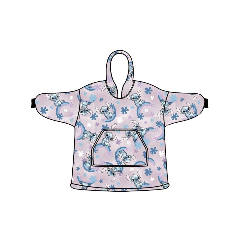 Disney Lilo and Stitch Chill adult pull-on plush polar blanket, poncho