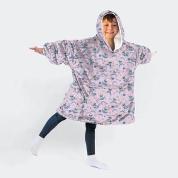 Disney Lilo and Stitch Dreamy slip-on plush fleece blanket, poncho 7-14 years