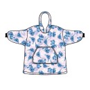 Disney Lilo and Stitch Light Rose adult pull-over plush polar blanket, poncho