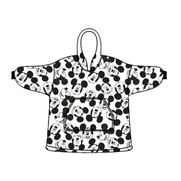 Disney Mickey  Black slip-on plush fleece blanket, poncho