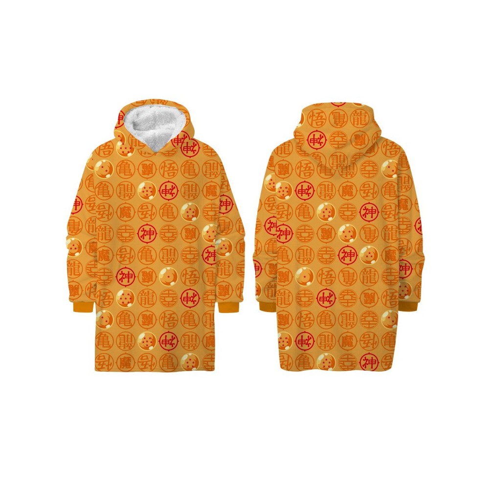 Dragon Ball Zenkai slip-on lined sherpa fleece blanket, poncho