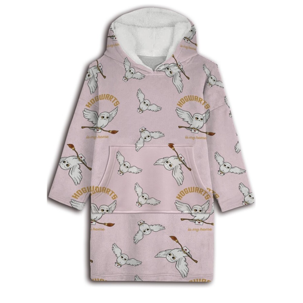 Harry Potter Hedvig Pink adult wearable plush polar blanket, poncho