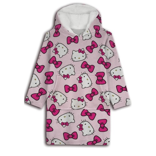 Hello Kitty Bow adult wearable plush polar blanket, poncho