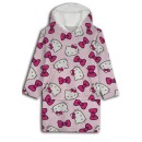 Hello Kitty Bow adult wearable plush polar blanket, poncho