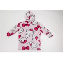 Hello Kitty Bow adult wearable plush polar blanket, poncho