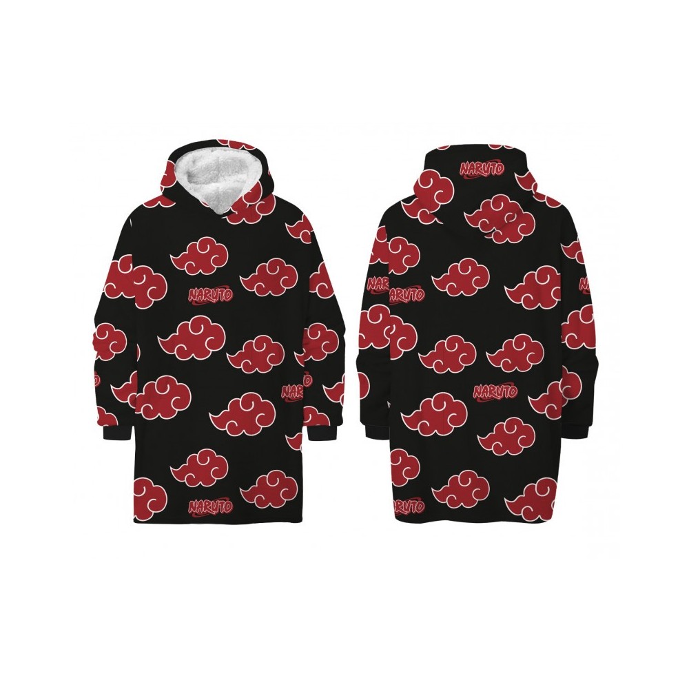 Naruto Akatsuki slip-on lined sherpa fleece blanket, poncho