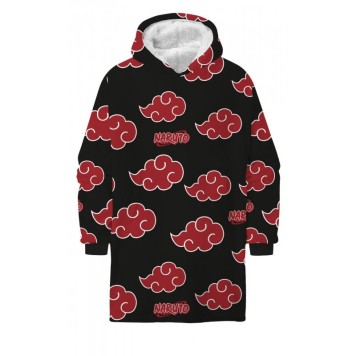 Naruto Akatsuki slip-on lined sherpa fleece blanket, poncho