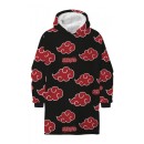 Naruto Akatsuki adult pullover lined sherpa fleece blanket, poncho
