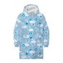 One Piece Cloudy pull-on lined sherpa fleece blanket poncho
